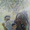 "По дороге в яблоневый сад " 2015 год х/м (105см-130см) - Aleksandr Mitsnik