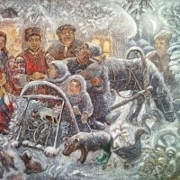 "Ночь перед рождеством" 2016 год х/м (80см-100см)  - Aleksandr Mitsnik