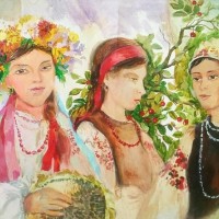 "Сестры" 2011 год х/м (70см-100см) - Aleksandr Mitsnik